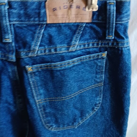 Womens Jeans 31x32 10 True Vtg 90s RIDERS HIGH WAIST RAW DENIM MOM JEANS - Picture 3 of 6